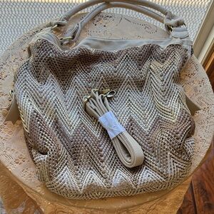 Big Buddha Elegant Beige and Gold Women's Shoulder Bag